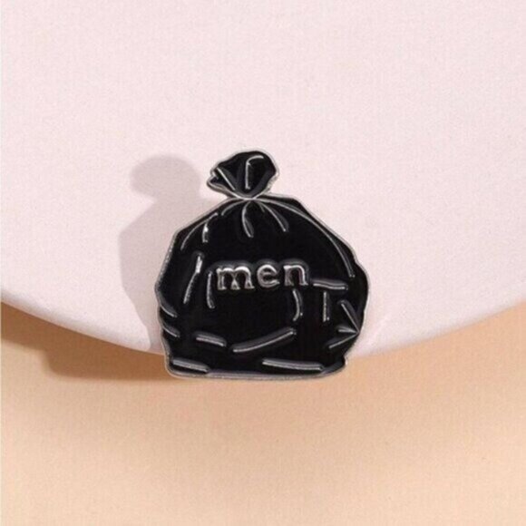 3/20 Men Are Trash Enamel Pin - Picture 1 of 1